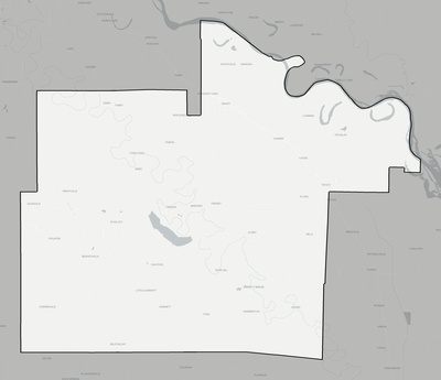 Lincoln County AR county basemap context