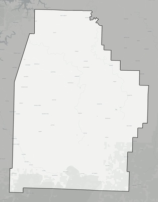 Madison County AR county basemap context