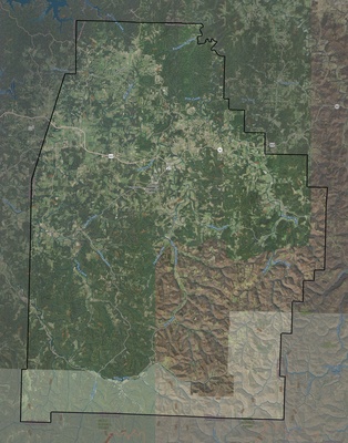 Madison County AR USGS imagery and topo map