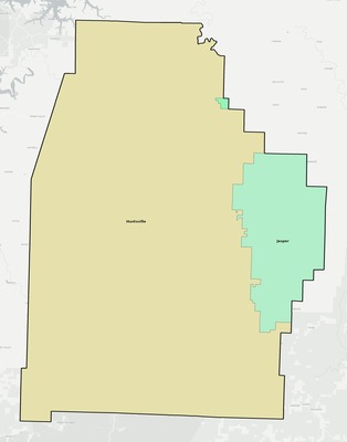 Madison County AR school district boundaries map