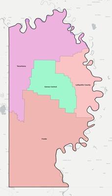 Miller County AR school district boundaries map