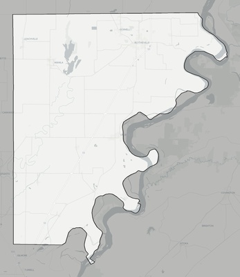 Mississippi County AR county basemap context