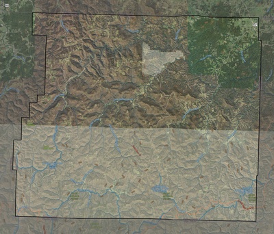 Newton County AR USGS imagery and topo map