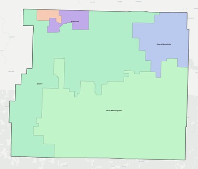 Newton County AR school district boundaries map
