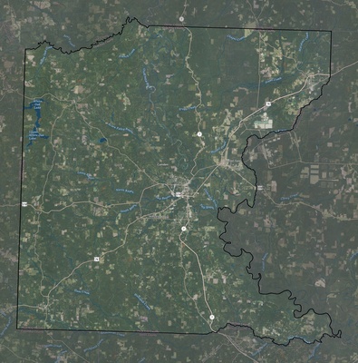 Ouachita County AR USGS imagery and topo map