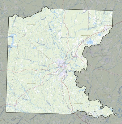 Ouachita County AR USGS topo map