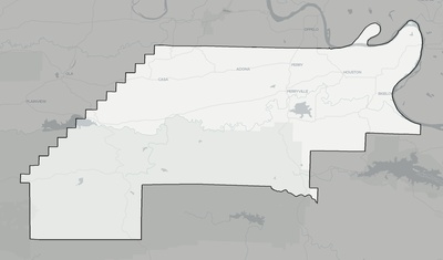 Perry County AR county basemap context