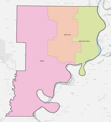 Phillips County AR school district boundaries map