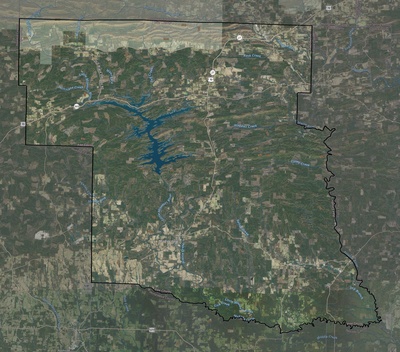 Pike County AR USGS imagery and topo map