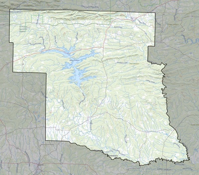 Pike County AR USGS topo map