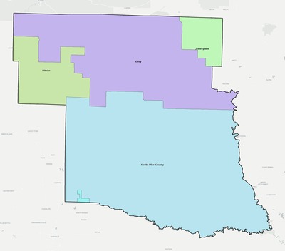 Pike County AR school district boundaries map