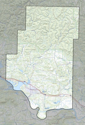 Pope County AR USGS topo map