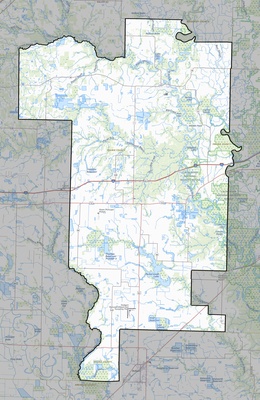 Prairie County AR USGS topo map