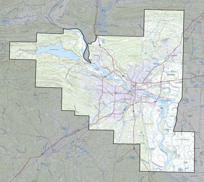 Pulaski County AR USGS topo map