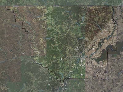 Randolph County AR USGS imagery and topo map
