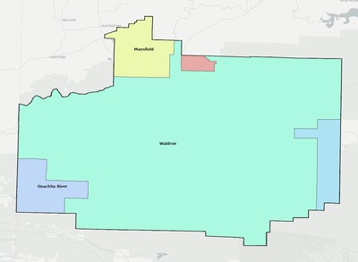 Scott County AR school district boundaries map