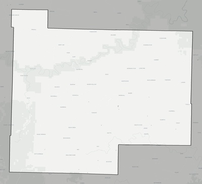 Searcy County AR county basemap context