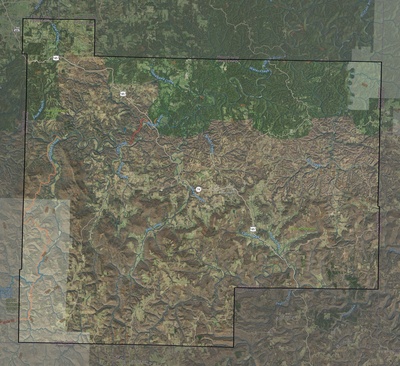 Searcy County AR USGS imagery and topo map