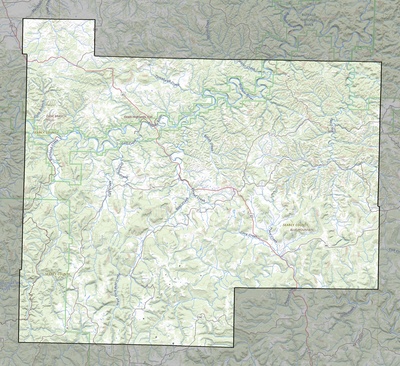Searcy County AR USGS topo map