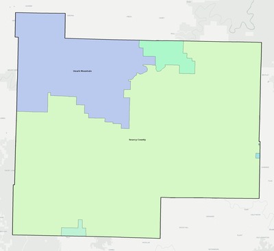 Searcy County AR school district boundaries map