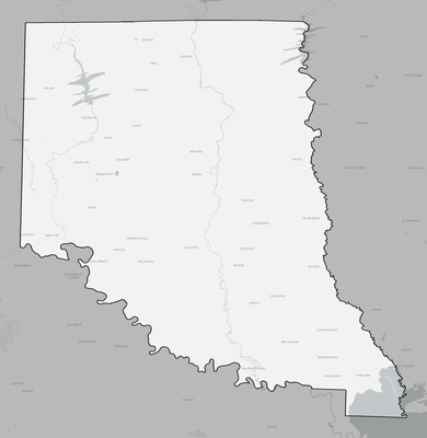 Sevier County AR county basemap context