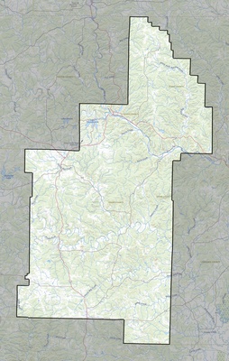 Sharp County AR USGS topo map