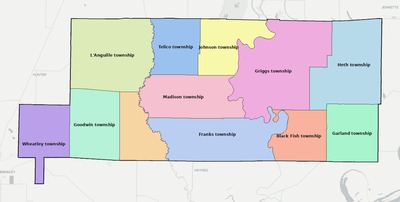 St. Francis County AR townships and subdivisions map