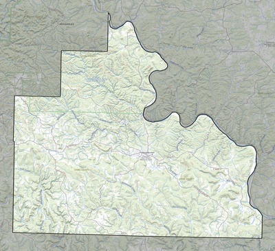 Stone County AR USGS topo map