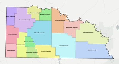 Union County AR townships and subdivisions map