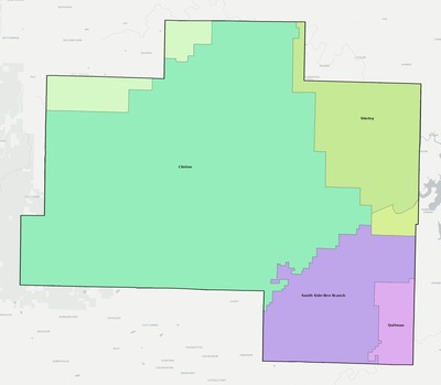 Van Buren County AR school district boundaries map