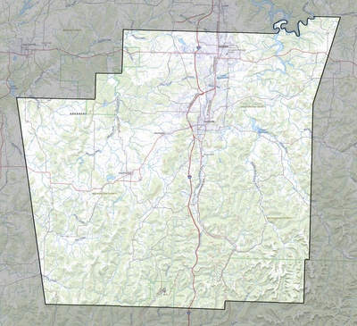 Washington County AR USGS topo map