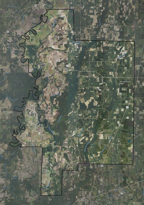 Woodruff County AR USGS imagery and topo map