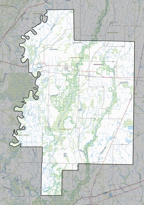 Woodruff County AR USGS topo map