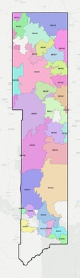Apache County AZ ZIP code boundaries map