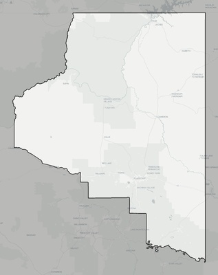 Coconino County AZ county basemap context