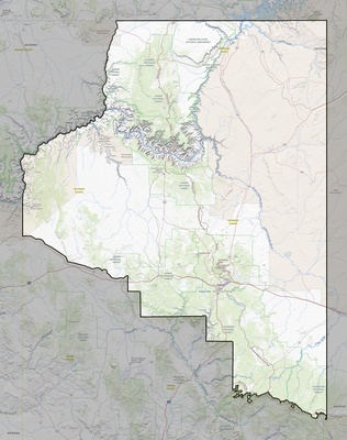 Coconino County AZ USGS topo map