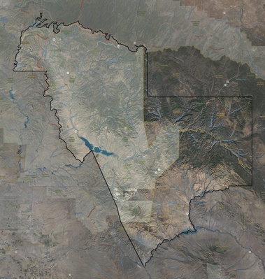 Gila County AZ USGS imagery and topo map