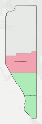 Greenlee County AZ school district boundaries map
