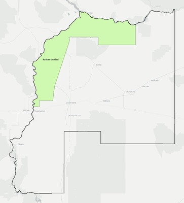 La Paz County AZ school district boundaries map