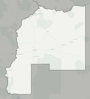 La Paz County AZ county basemap context