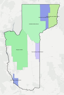 Mohave County AZ school district boundaries map