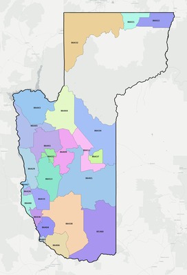 Mohave County AZ ZIP code boundaries map