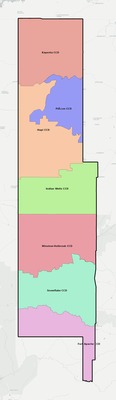 Navajo County AZ townships and subdivisions map
