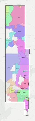 Navajo County AZ ZIP code boundaries map