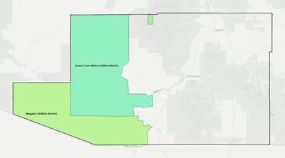 Santa Cruz County AZ school district boundaries map