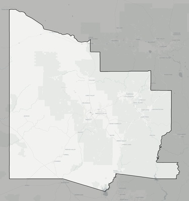 Yavapai County AZ county basemap context