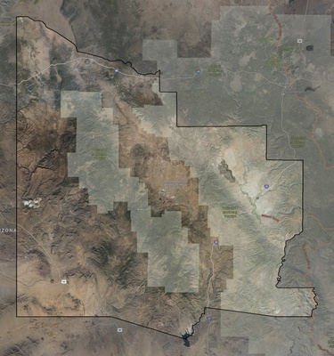 Yavapai County AZ USGS imagery and topo map