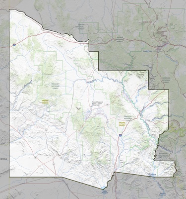 Yavapai County AZ USGS topo map
