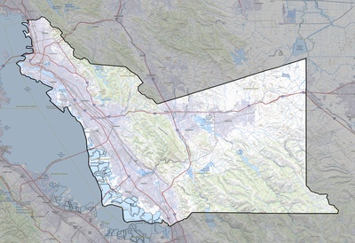 Alameda County CA USGS topo map