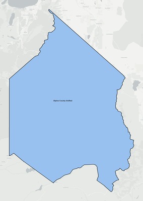 Alpine County CA school district boundaries map